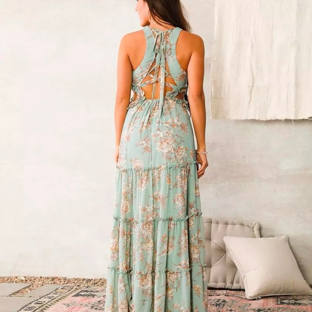 Privy Chiffon Tiered Maxi Dress
